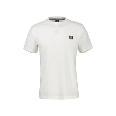 T-Shirt LERROS "T-Shirt mit Waffelstruktur in grossen Größen", Herren, Gr. 5XL, broken weiß, 100% Baumwolle, Rundhals, Shirts T-Shirt