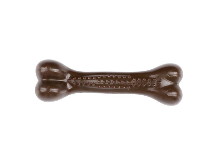 Hundespielzeug Knochen 14 cm braun