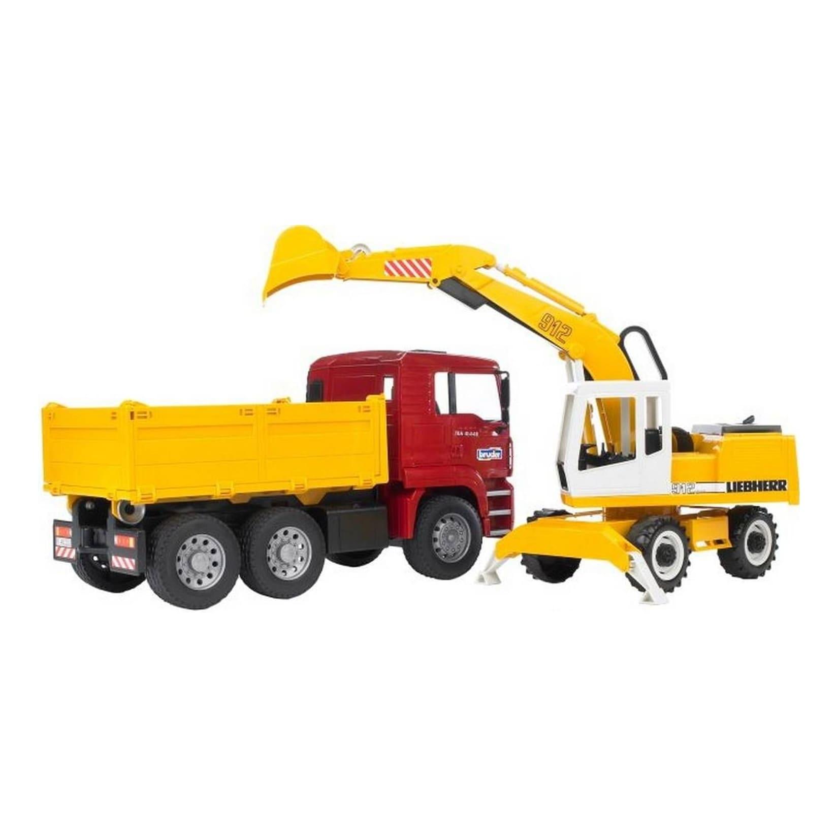 Bruder bruder 02751 MAN TGA Kipp-LKW + Liebherr Schaufelbagger