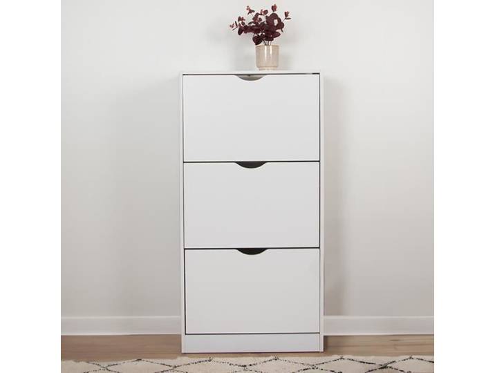 Milton & Oldbrook Armoire à Chaussures Prato Blanc