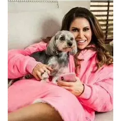 Warmes Sweatshirt – 4-in-1-Decke mit Kapuze – pink