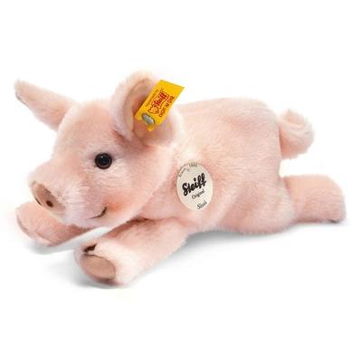 Steiff 280016 - Kleiner Freund Schweinchen Sissi, liegend, rosa, Webpelz, 22 cm