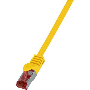 LogiLink Netzwerkkabel PrimeLine, CQ2017S, gelb, Cat 6, 250MHz, 1Gbit/s, S/FTP, RJ45 auf RJ45, 0,25 m