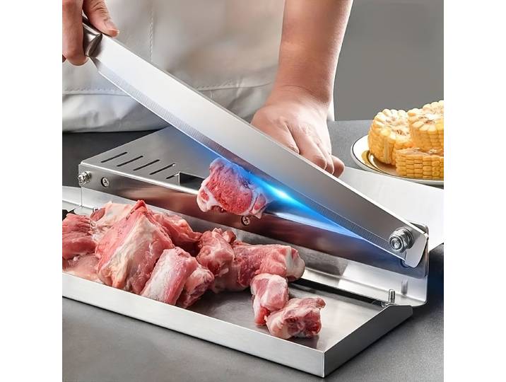Trancheuse de viande congelée en acier inoxydable, couteau de coupe d'os, trancheuse de viande, trancheuse d'agneau mincé, poulet canard surgelé multifonction