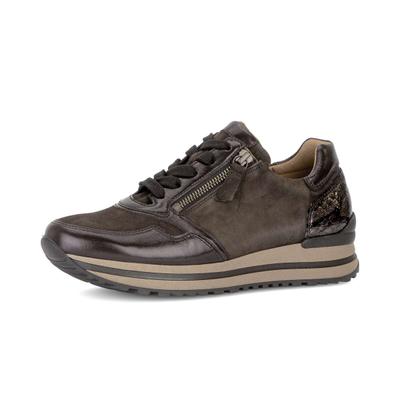 Sneaker GABOR "Sneaker low", Damen, Gr. 37,5, braun, Schuhe Sneaker