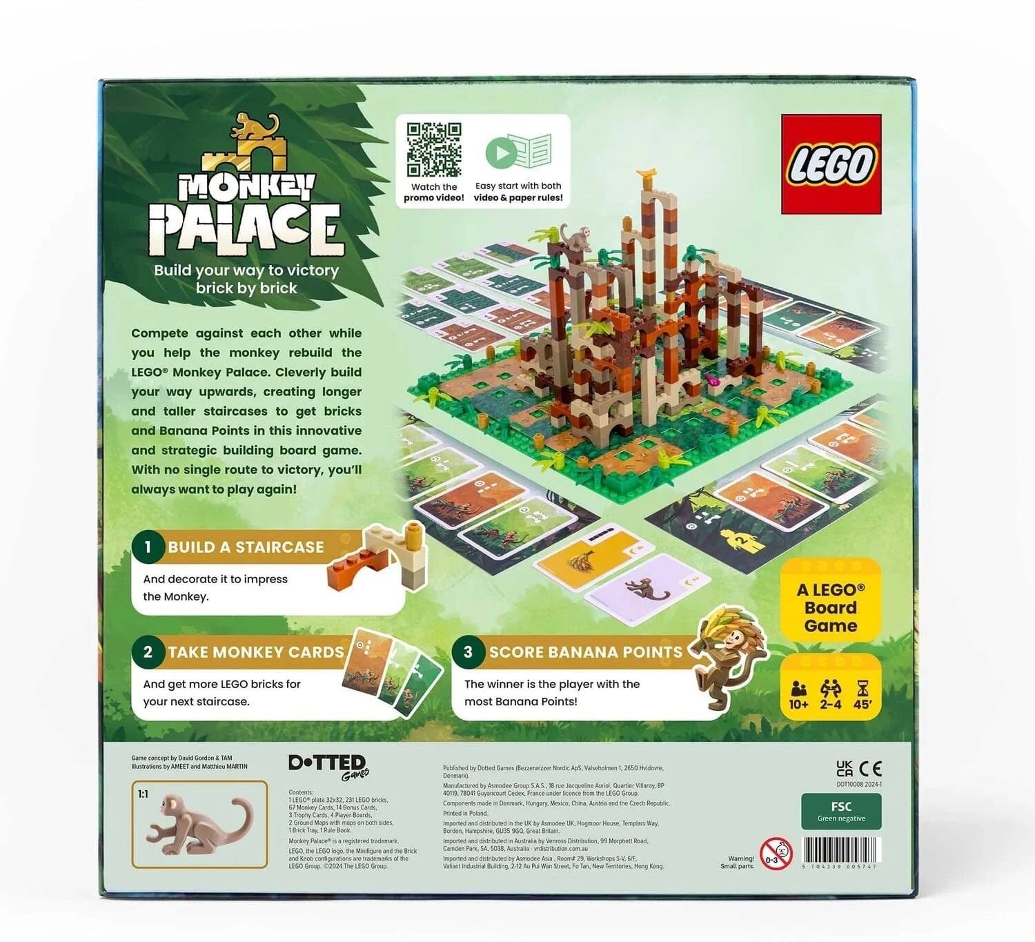 Monkey Palace - Strategic Family Board Game, Ages 8+, by Dotted Games