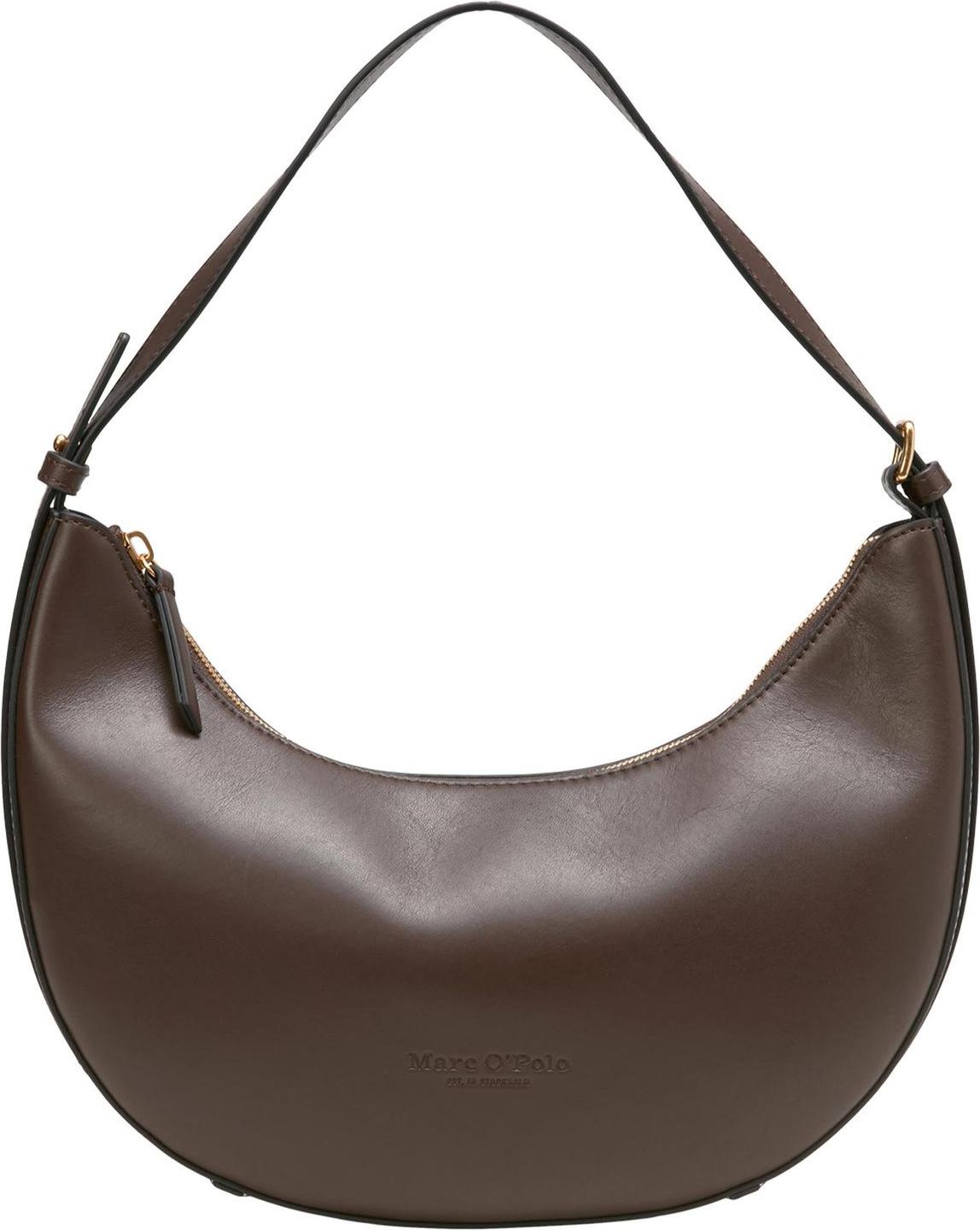 Marc O'Polo Leder Schultertasche Umhängetasche Alva Crossbody Bag Dark Chocolate dunkelbraun