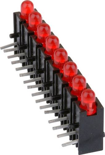 Mentor Mehrfach LED-Anzeige 2632.8380 LED-Baustein 39.56mm Grün 3mm 20mA 2.2V S=8-Fach, RM=5,08