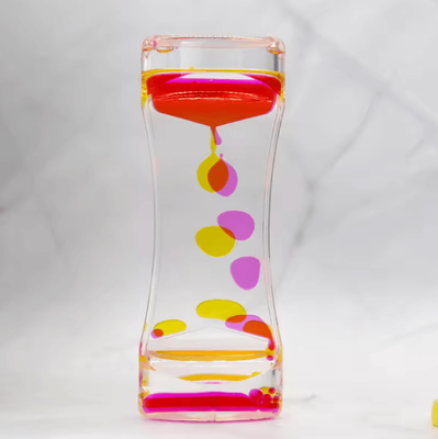 Uplift Curations Colorful Liquid Motion Bubbler Timer Sensory Hourglass Fidget Toy For Relaxation b