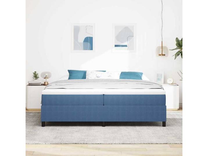 Structure de lit 2 places - Moderne Cadre de lit plateforme Bleu 200x200cm@8246863