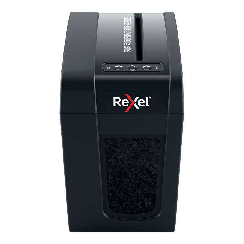 Rexel Secure X6-SL Aktenvernichter mit Partikelschnitt P-4, 4 x 40 mm, bis 6 Blatt, schwarz