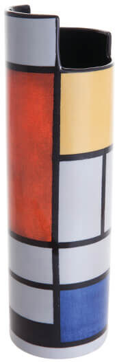 John Beswick Mondrian Composition with Large Red Plane Vase
