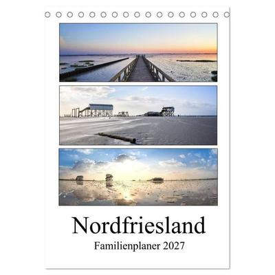 Nordfriesland - Familienplaner (Tischkalender 2027 DIN A5 hoch), CALVENDO Monatskalender
