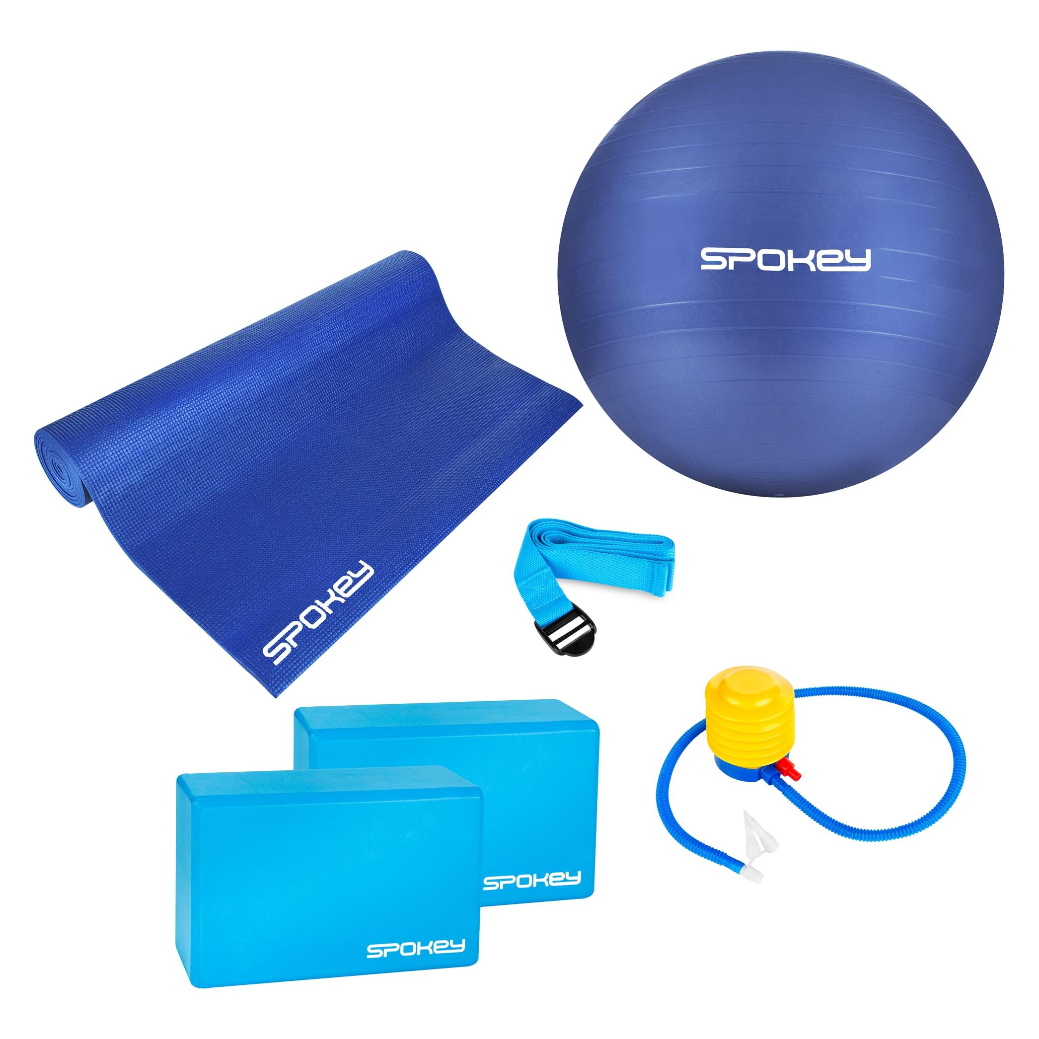 Spokey Yoga-Set: Matte, Ball, 2 Würfel, Gürtel und Pumpe ASTEYA (928925)