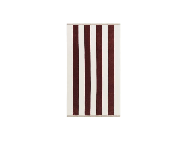 Strandtuch GANT Strandtuch STRIPE BEACH TOWEL 1er Pack , braun (kastanienbraun), B:100cm, Obermaterial: 100% Baumwolle CO., Handtücher, Strandtuch