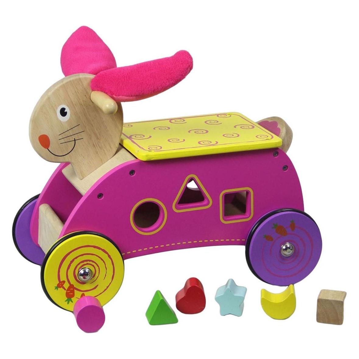 Primi Passi - Holzfigur und Lauflernhilfe Hase Rosa (69898499)