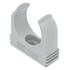 OBO Klemmschellen Quick-Schelle, aus Kunststoff, M32 für Ø 32 mm Leerrohre, grau, 50 Stück