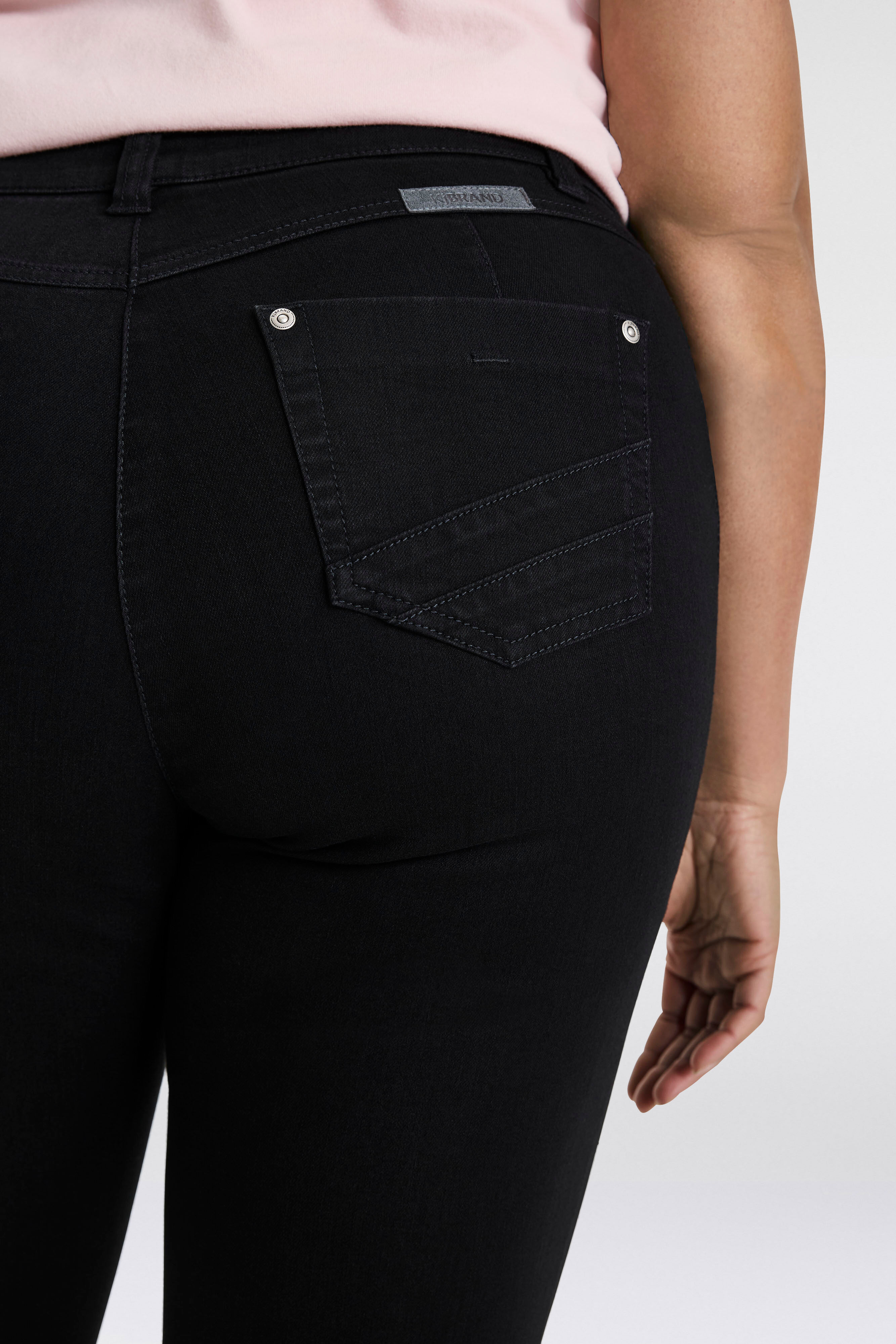 5-Pocket-Jeans KJBRAND "Hose Fanni Skinny", Damen, Gr. 42, N-Gr, schwarz, Denim/Jeans, Obermaterial: 87% Baumwolle, 11% Polyester, 2% Elasthan, eng, Jeans 5-Pocket-Jeans, ideal für schlanke Beine schwarz 42, N-Gr