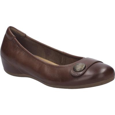 Ballerina JOSEF SEIBEL "Florina 04, cognac", Damen, Gr. 37, braun (cognac), Obermaterial: 100% Rindsleder Leather cow., Schuhe Ballerina