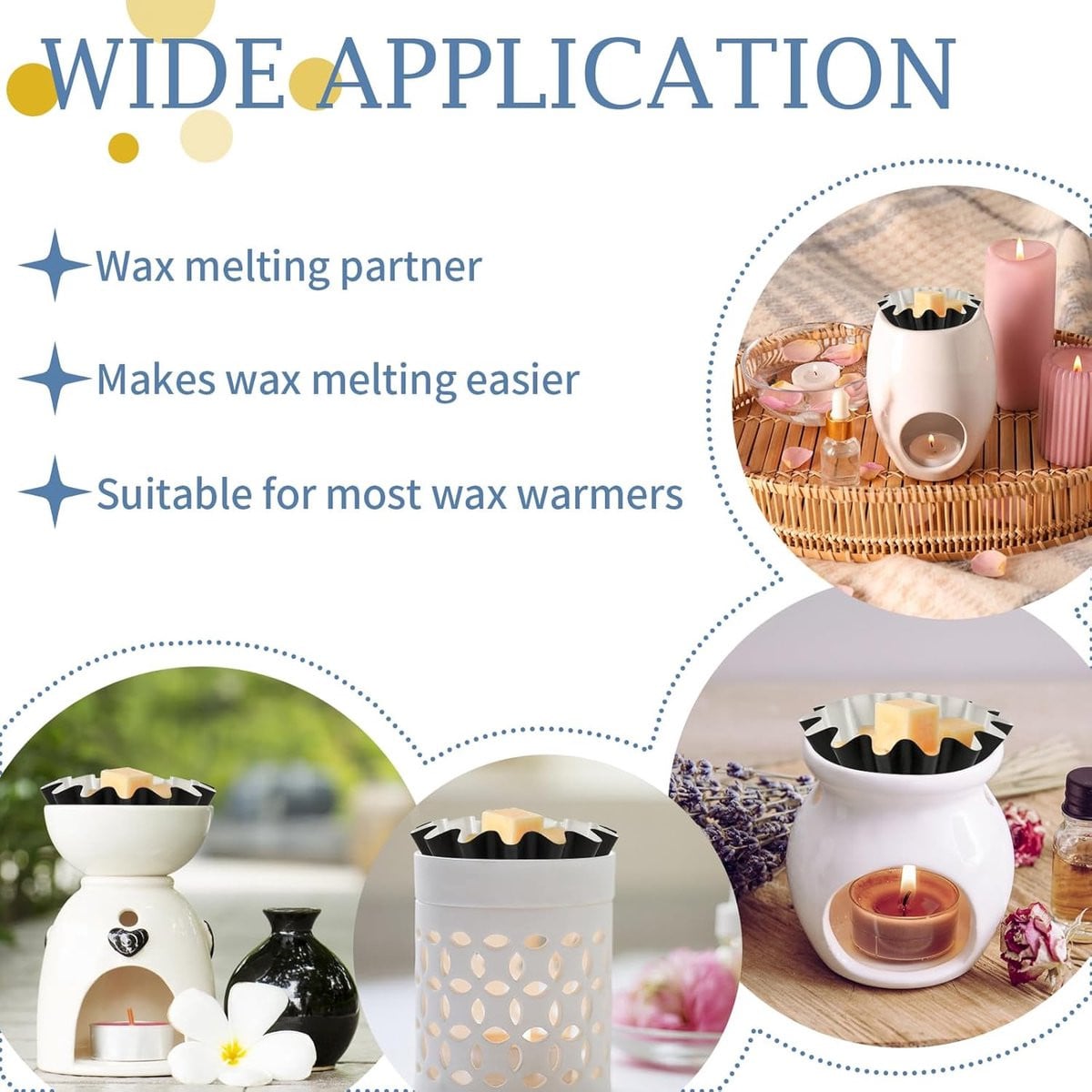 50 stuks Transparante Wax Melt Warmer Liners Herbruikbaar en Lekvrij