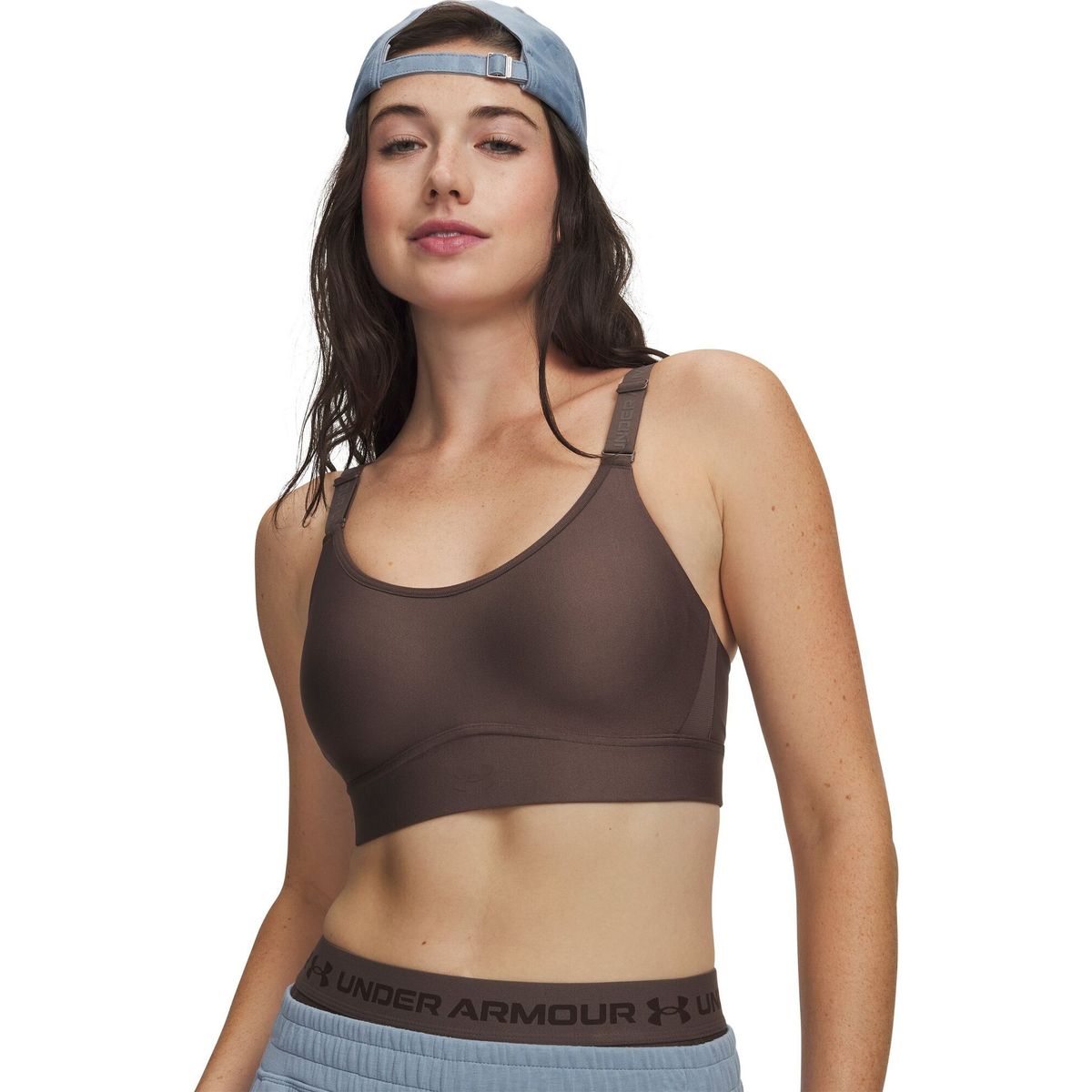 Under Armour Infinity Mid 2.0 Bra brown peppercorn (201) A-C Left 1384123-201-L A-C