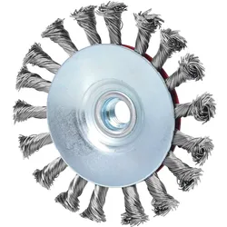 KS Tools Rostfreie Kegelform-Stahldrahtrundbürste, 0,5mm - 340.0051