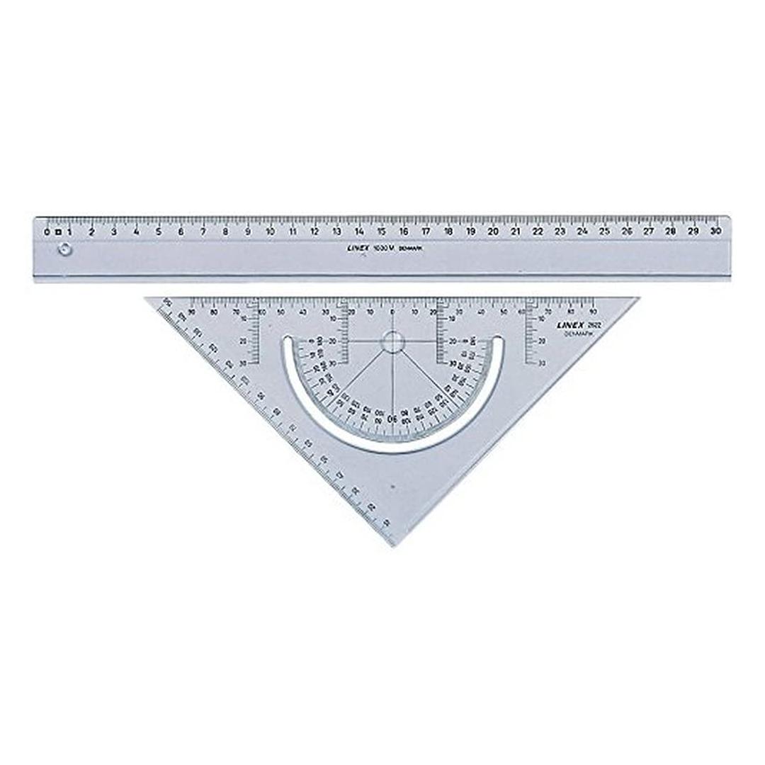 Linex Schul-Zeichenset 2teilig Acryl (30 cm, Kunststoff) (100414077)