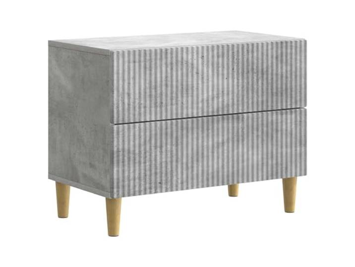 Coespram Nachttisch Betongrau 62x34,5x48 cm mit 2 Schubladen Kompakter Beistelltisch im modernen Betongrau für Schlafzimmer und Wohnbereich mit praktischem Stauraum.