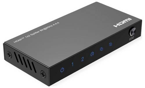 Roline 2 Port HDMI-Splitter Ultra HD-fähig 7680 x 4320 Pixel Schwarz