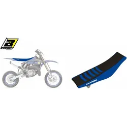 Blackbird, Motorrad Zubehör, Sitzbezug für Yamaha YZ 65 (2019–2022), Doppelgriff, 3-farbig, Blau/Schwarz