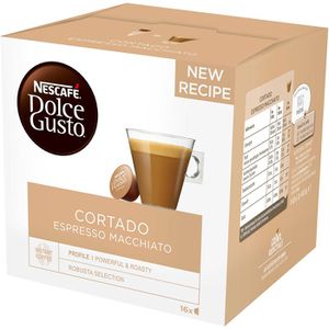 Nescafe Kaffeekapseln Dolce Gusto, Cortado Espresso Macchiato, 16 Kapseln