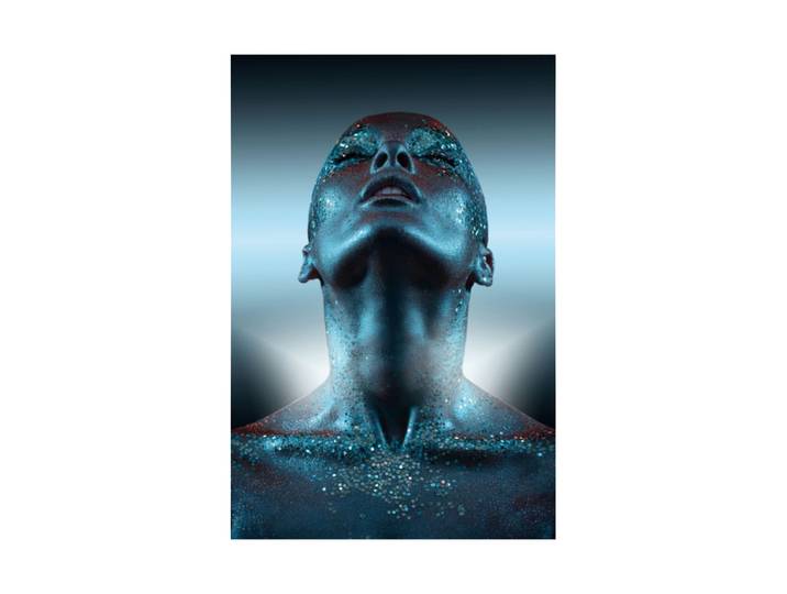 Glasbild „Beauty in Blue“ 80 x 120 cm Blau Crea Collection