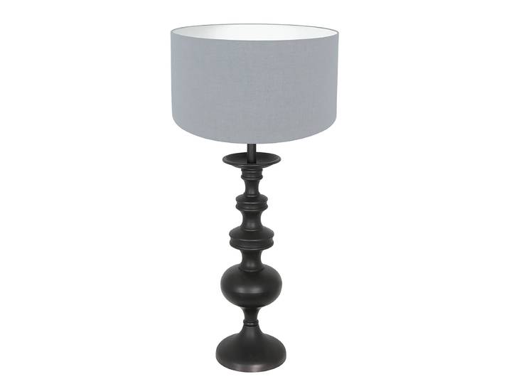 Lampe de table Lyons modèle C Ø 30cm Marron/Gris Jeans E27