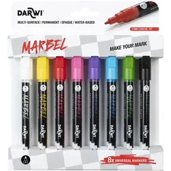 Darwi, Marker, - Bright Assortment (8x)