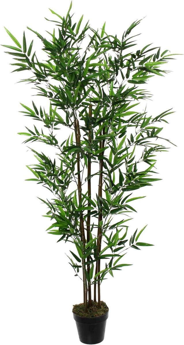 Groene kunstplant bamboe voor woonkamer decoratie, 155 cm hoog