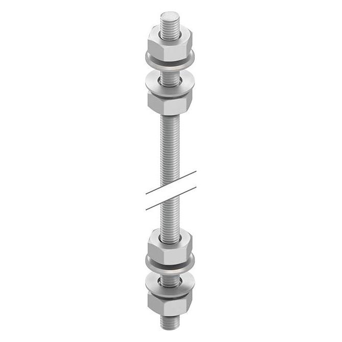 Niedax NIE M10/2000 Gewindestab M10 L2000mm blaupassiviert DIN 50 961 ohne Zubehör (M10/2000)