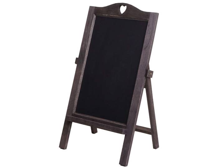 Jamb Werbetafel Grau, Braun, Holz, 37x66x27 cm, Bilder & Rahmen, Bilder, Pinnwände & Memoboards