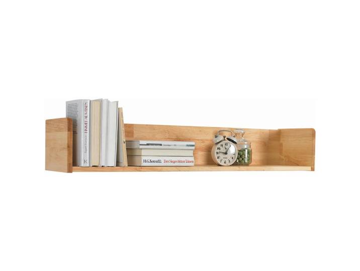 Linea Natura Wandboard, Erlefarben, Holz, Erle, vollmassiv, 105x17x22 cm, Wohnzimmer, Regal, Wandboards
