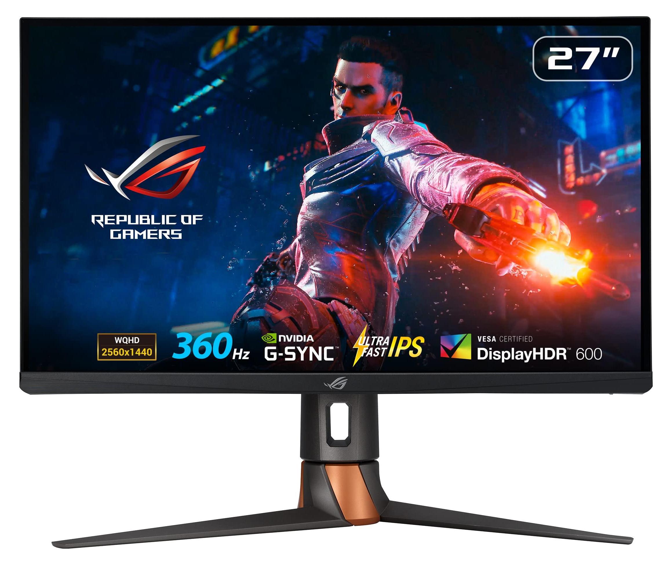ASUS ROG Swift PG27AQN, 68,6 cm (27"), 2560 x 1440 Pixel, Wide Quad HD, 1 ms, Grau