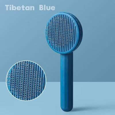 Inspired Finds Cat Grooming Brush Gentle Hair Remover For Shedding Relief tibetan Blue 1pcs