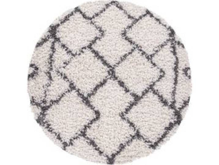 Tapis shaggy Kalea beige 80 cm rond
