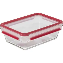 Emsa ClipClose Glass Vorratsdose 1,3 L Glas Rot