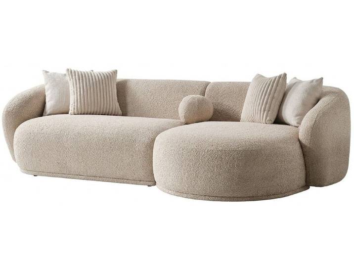 Xlmoebel Ecksofa Ecksofa L-Form Beige Stoffbezug Modern Wohnzimmer komfortabel, 2 Teile