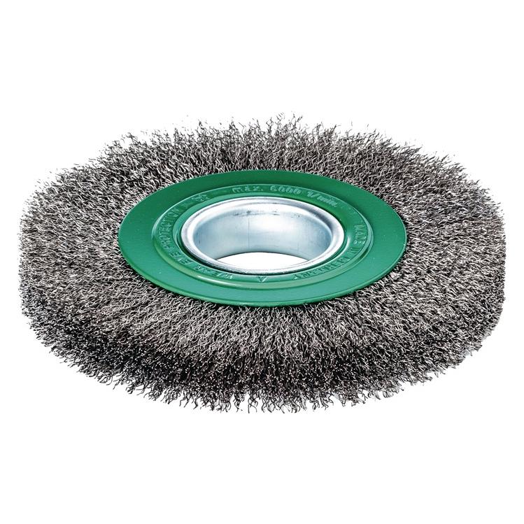 Lessmann Rundbürste Ø 100 mm Drahtstärke 0,30 mm Edelstahl gewellt 20-22 mm 8000 min-¹ (323362)