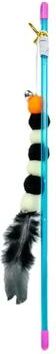 Inspired Finds Interactive Caterpillar Cat Teaser Wand With Elastic Rope For Indoor Cats black