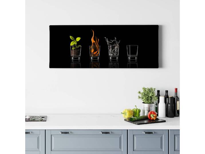 Impression sur toile The Four Elements Polyester PVC / Épicéa Bleu 100 x 40cm