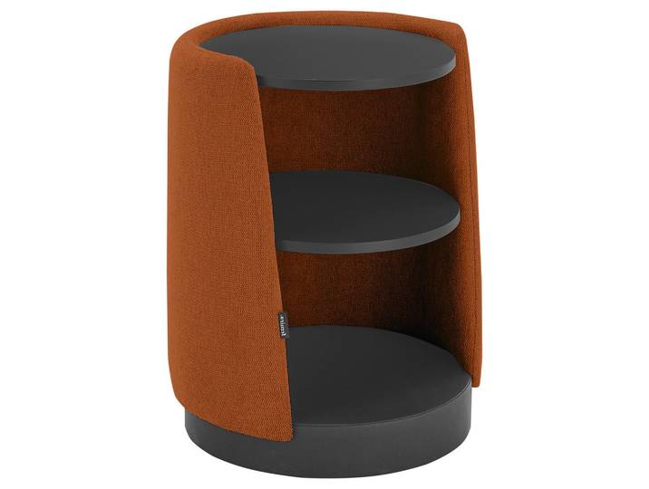 Dieter Knoll Nachtschrank, Rost, Schiefer, Holz, Fichte, Kiefer, Schichtholz, Sperrholz, Hartholz, 48x57.5x48 cm, Schlafzimmer, Nachttische