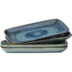 Gipfelstück Platten-Set, Steinzeug TIEFER SEE