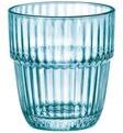 Bormioli Rocco Barshine 10.3 Ounce Ice Blue Rocks Stackable Drinking Glasses, Set of 6