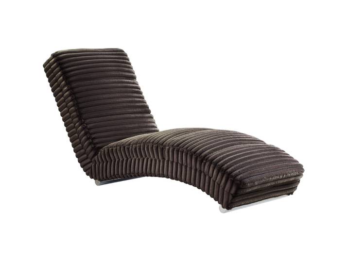 Chaiselongue Cordstoff Schwarz - 1470